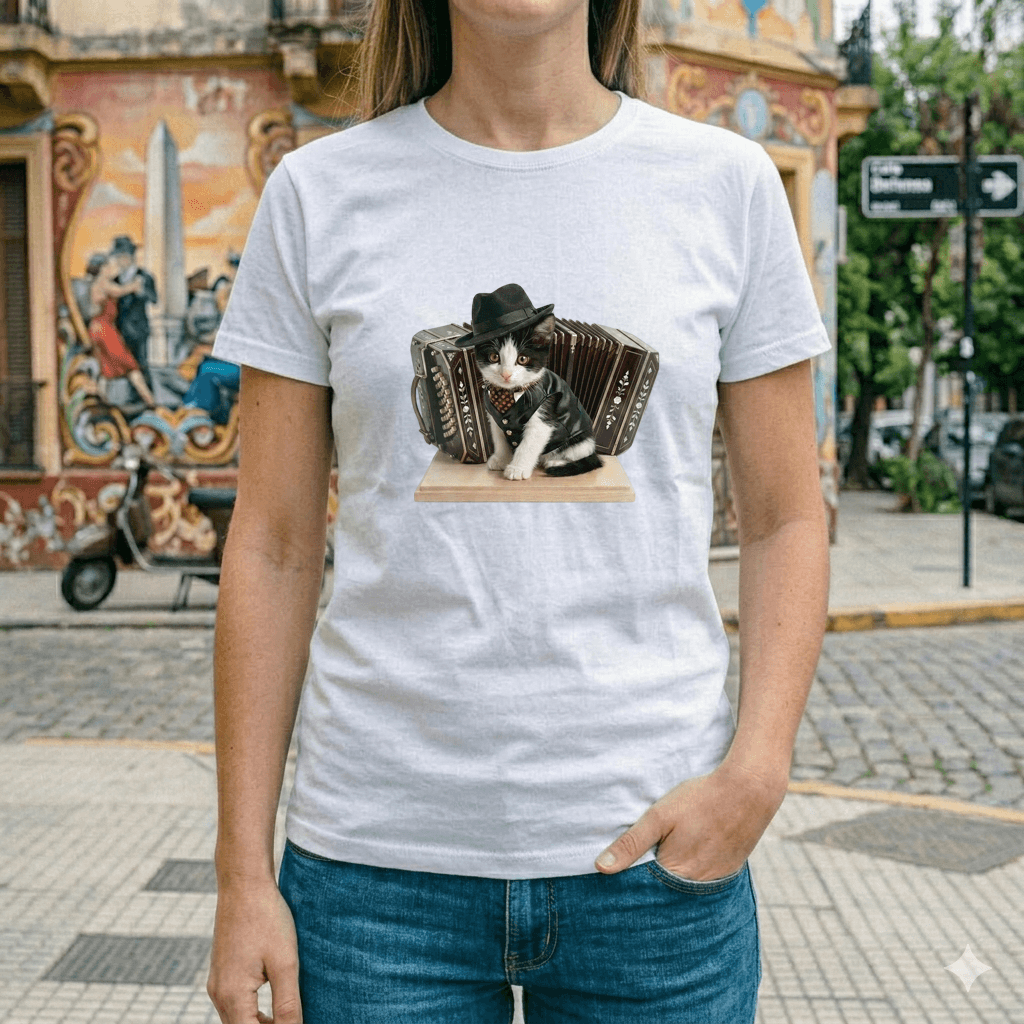 Gato Bandoneón - Blanco